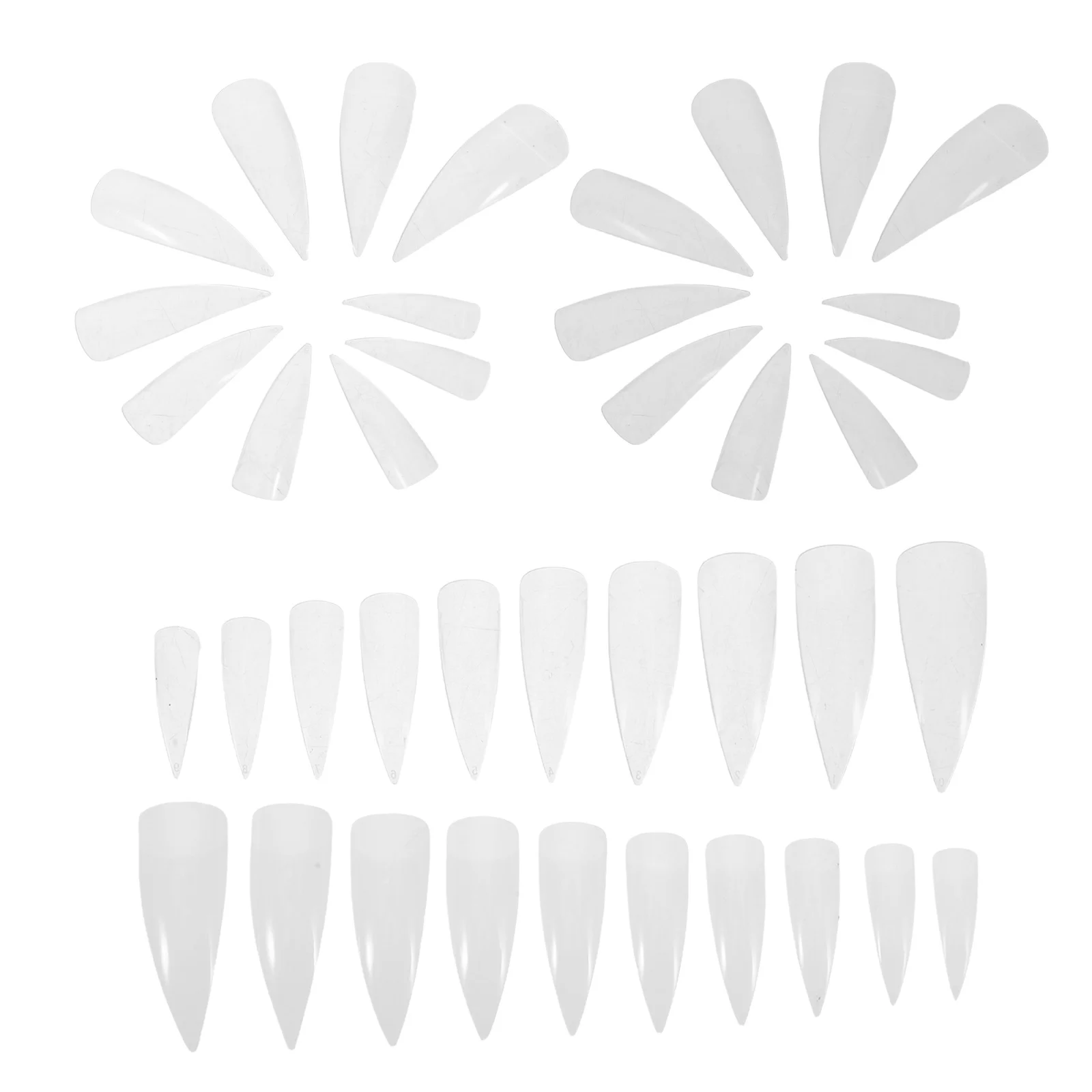 

1000Pcs Nail Tips Clear Set: Full Cover Claw Nail Extensions for Women with Glossy False Nails Press on -