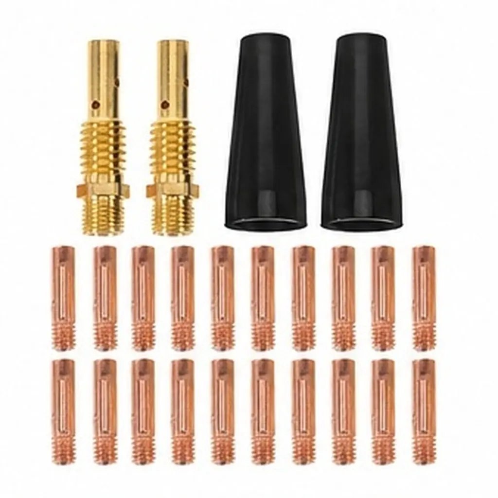 MIG Welding Nozzle Tips Kit – 1 Set Multi-Use Protective Sleeves, Conductive Tips & Rods for Easy Replacement