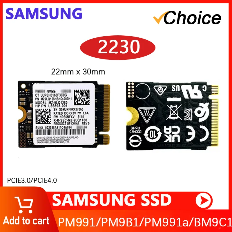 SAMSUNG SSD PM991a 256GB PM991 PM9B1 BM9C1 M.2 2230 NVMe SSD