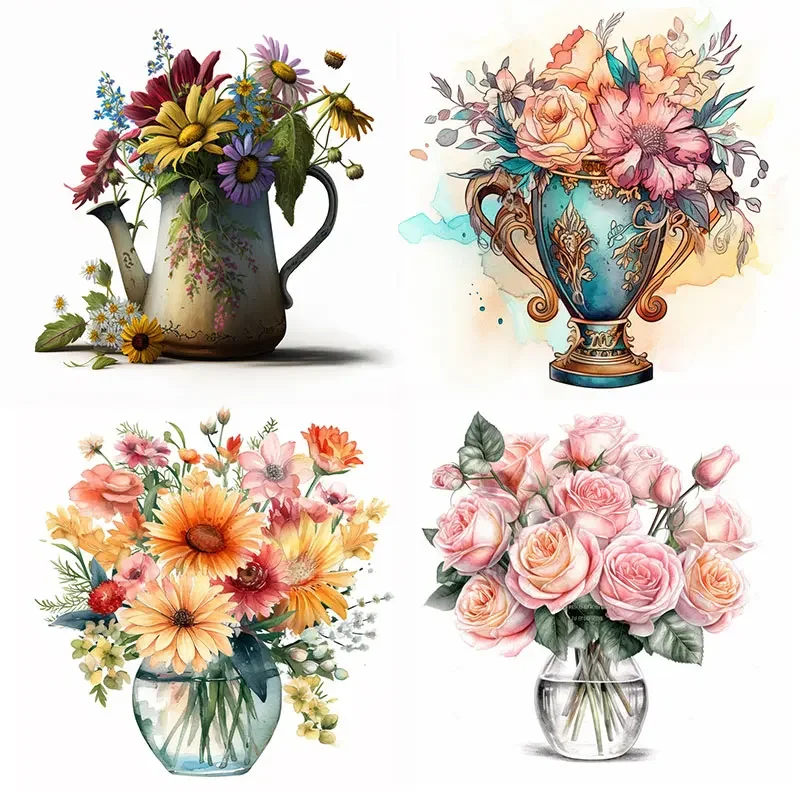 

Classical European Romantic Bouquet Art Wall Stickers, Car, Home Toilet, Bedroom, Window, Door, Refrigerator, Kitchen