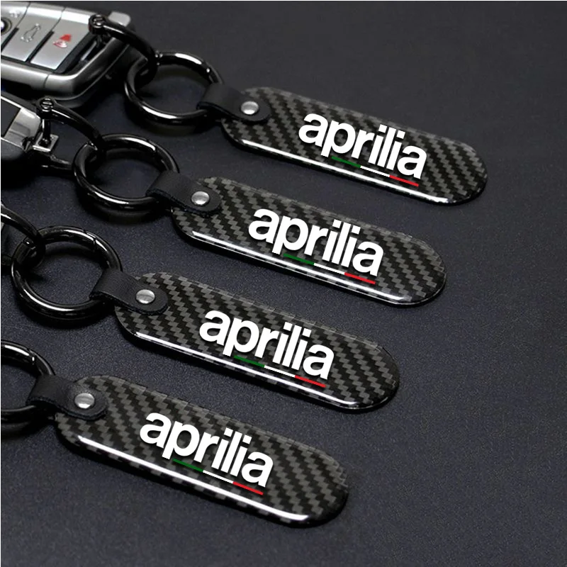 Motorcycle Key chain Carbon Fiber Keychain For Aprilia RSV4 RSV1000 R Dorsoduro 750 Shiver Tuono  V4R 2025 2024 LOGO Accessories