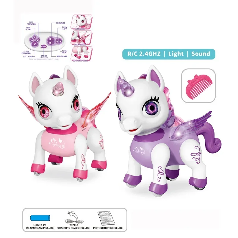 Unicorn Toys For Children Girls Remote Control Robot Toys Dancing Pets Robot Toys Kids Toddler Perfect Birthday Christmas Gifts