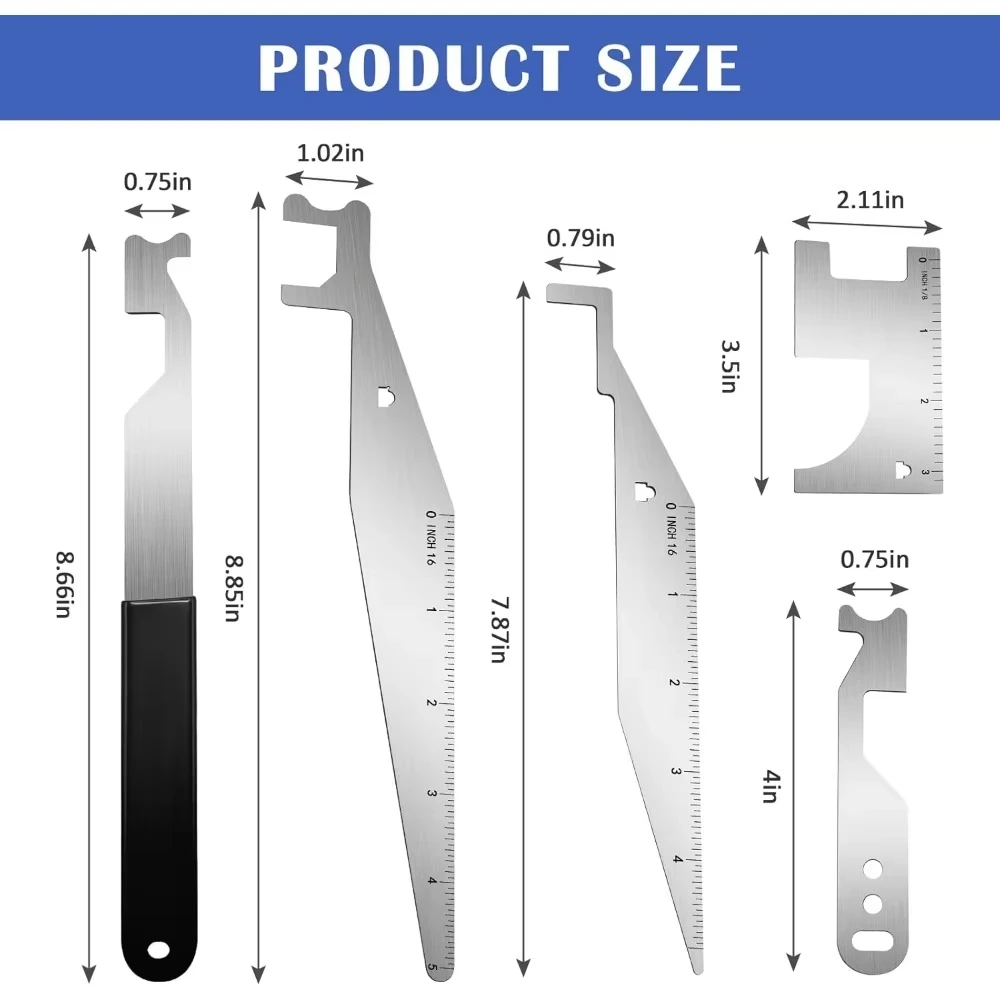مجموعة أدوات رجال الإطفاء: 5 قطع من أدوات حدق متعددة الوظائف من الفولاذ الزنبركي