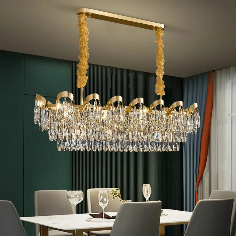 Nuovo lampadario moderno per soggiorno sala da pranzo Design creativo lampada a sospensione in cristallo decorazioni per la casa apparecchio di