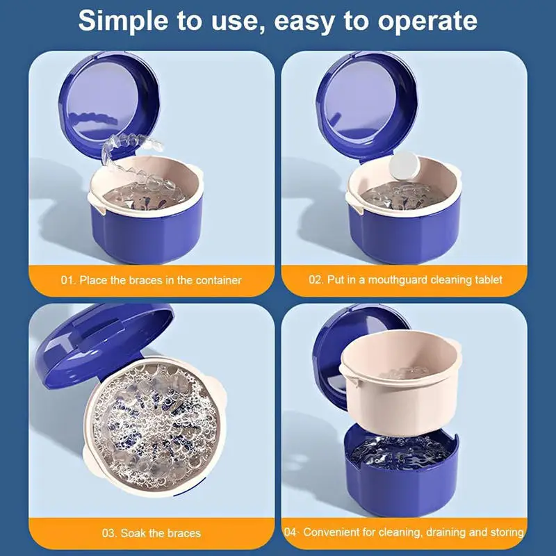 Ортодонтический фиксатор, двухслойный ящик для хранения брекетов, невидимые зубы, чистка зубных протезов, портативный чехол на ремень