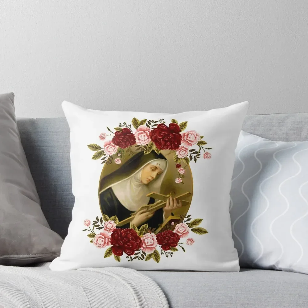 

St. Rita of Cascia Throw Pillow Christmas Covers For Cushions Embroidered Cushion Cover pillow