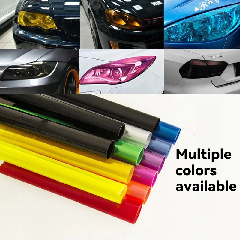 Car Fog Light Headlight Taillight Tint Vinyl Film Sheet Sticker Scratch Resistant Auto Body Film Cover Tunning Car Accessories