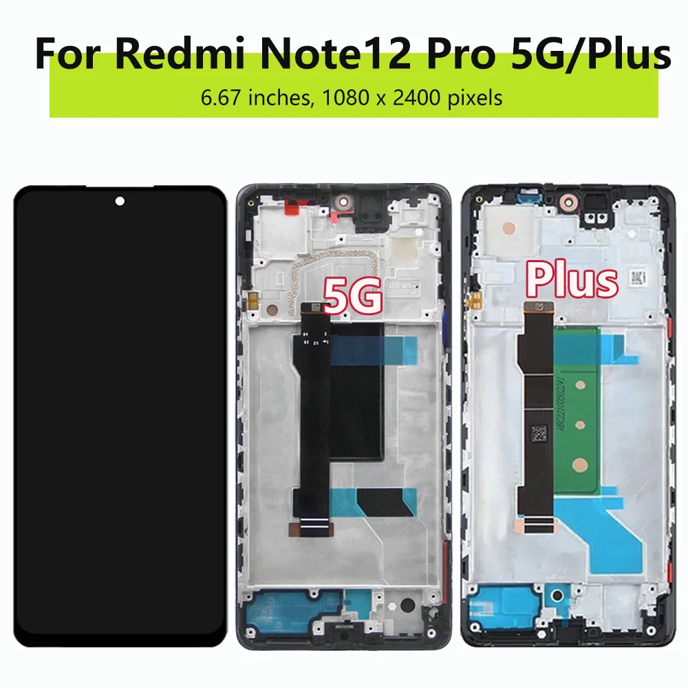 Super AMOLED Note12 Pro 5G LCD display screen For Xiaomi Redmi Note 12 Pro Plus LCD Display with Touch Screen Digitizer Assembly