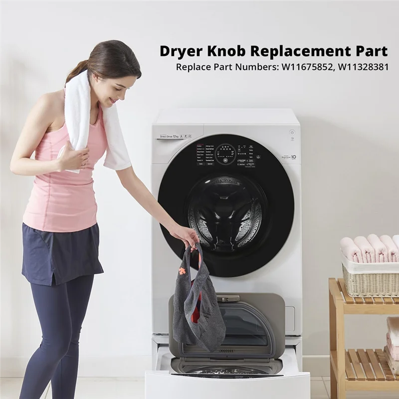 ลูกบิดควบคุมเครื่องอบผ้า AD23-W11675852 สำหรับ Whirlpool Maytag ใช้แทน W11328381