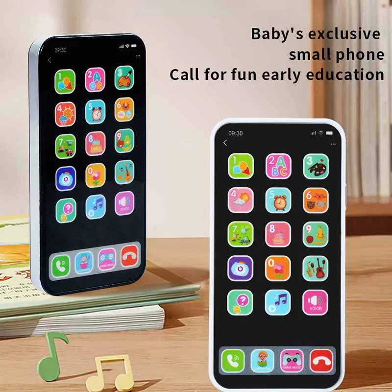 Kids Puzzle Early Education Toys Simulation Cell Phone With Music Light Cell Phone Multifunctional Touch Screen Cell Phone Toys