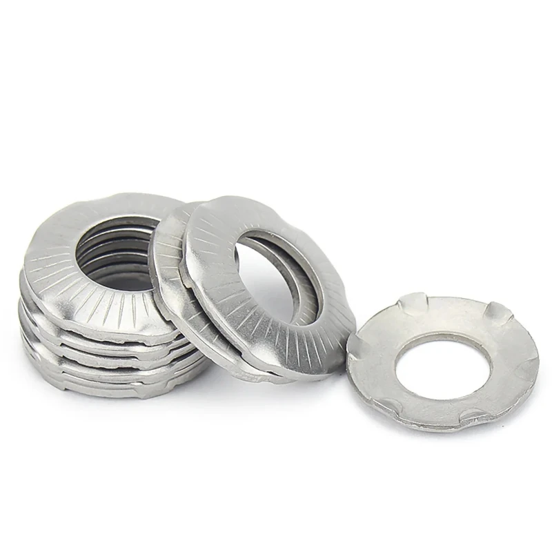10~50pcs M4 M5 M6 M8 M10 M12 304 Stainless Steel Claw Type Grounding Anti Slip Butterfly Knurled Washer