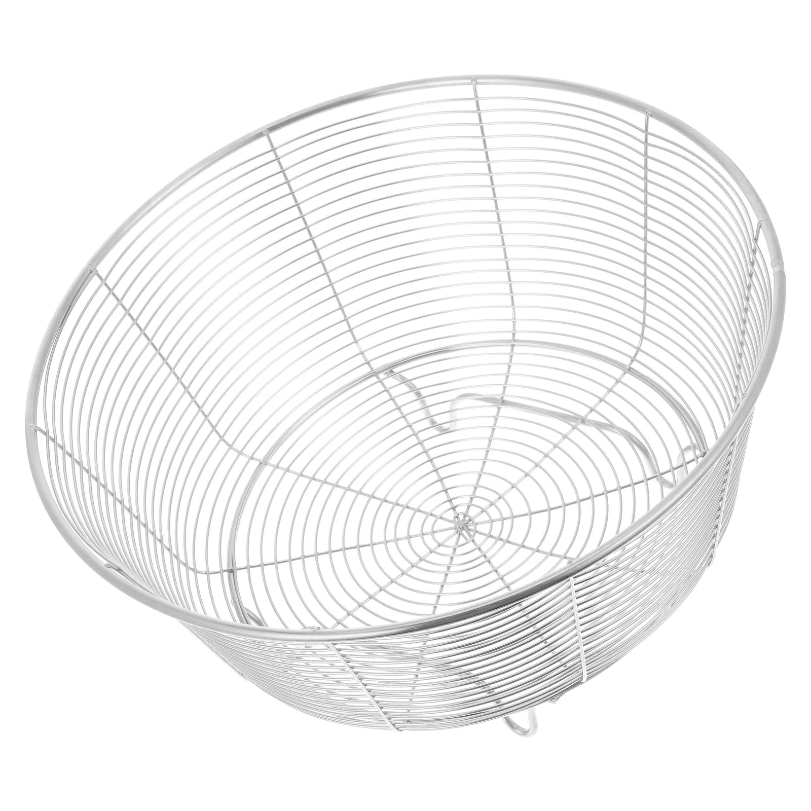 

Fruit Storage Basket Stainless Steel Elegant Design Wire Base Large Space Kitchen Table Centerpiece Vegetable Holder
