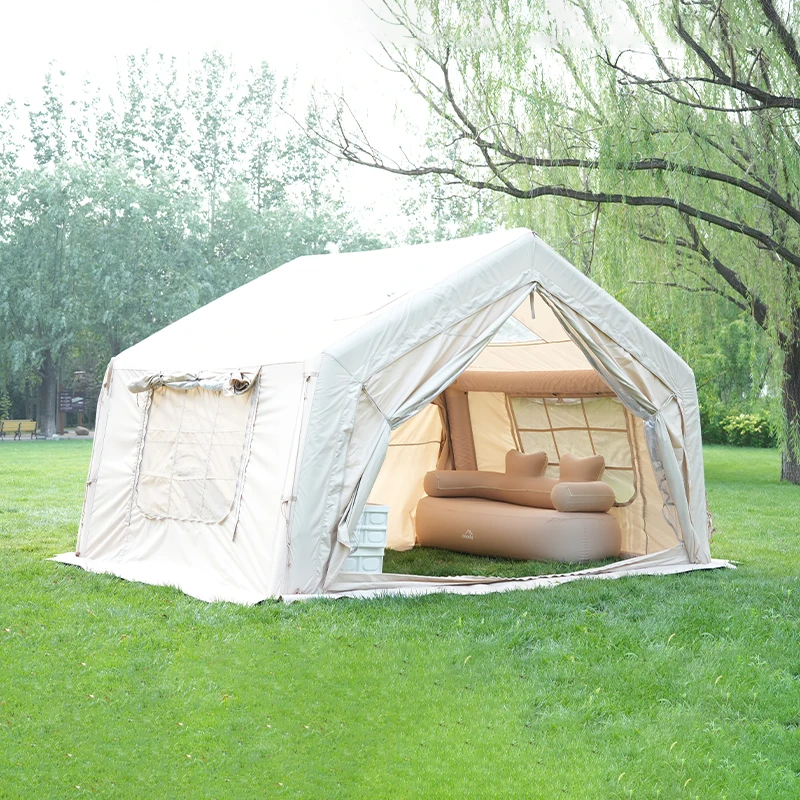 

9.0 Air Tent-Beige High Quality Wholesale 4 Season Camping Zelt Family Easy Setup Portable Foldable Inflatable Tent