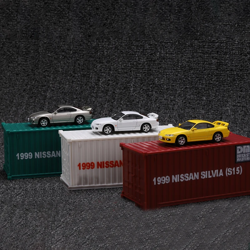 

DM 1:64 Scale NISSAN SILVIA S15 Sports Car Container Simulation Alloy Car Model Display Collectible Toy Gift Souvenir Decoration