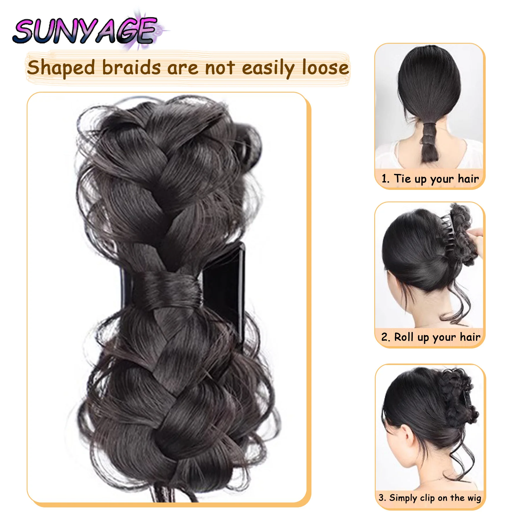 SUNYAGE-Lazo sintético de dragón para mujer, Clip de garra de barba, estilo de moda, bolso para el cabello, Clip para peluca, accesorios para el cabello