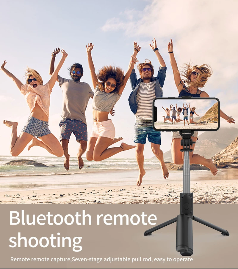 Mobile Phone Selfie Stick Q01 Bluetooth Remote Control Self-timer Integrated Tripod Portable Desktop Stand