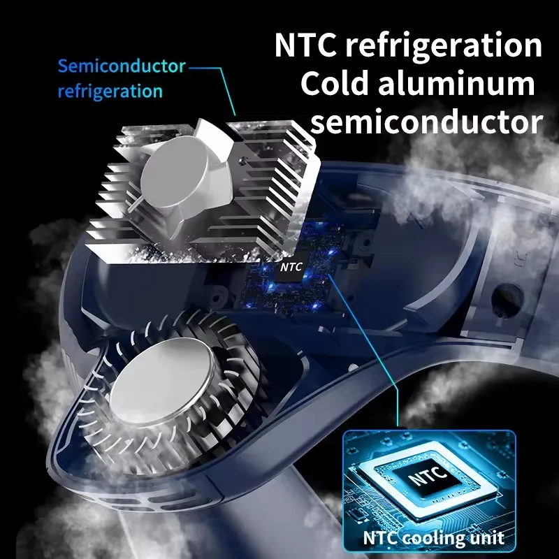 샤오미 목 에어컨, 휴대용 목 선풍기, 충전식 반도체 냉각, 블레이드리스 야외 개인 웨어러블 쿨러, 신제품