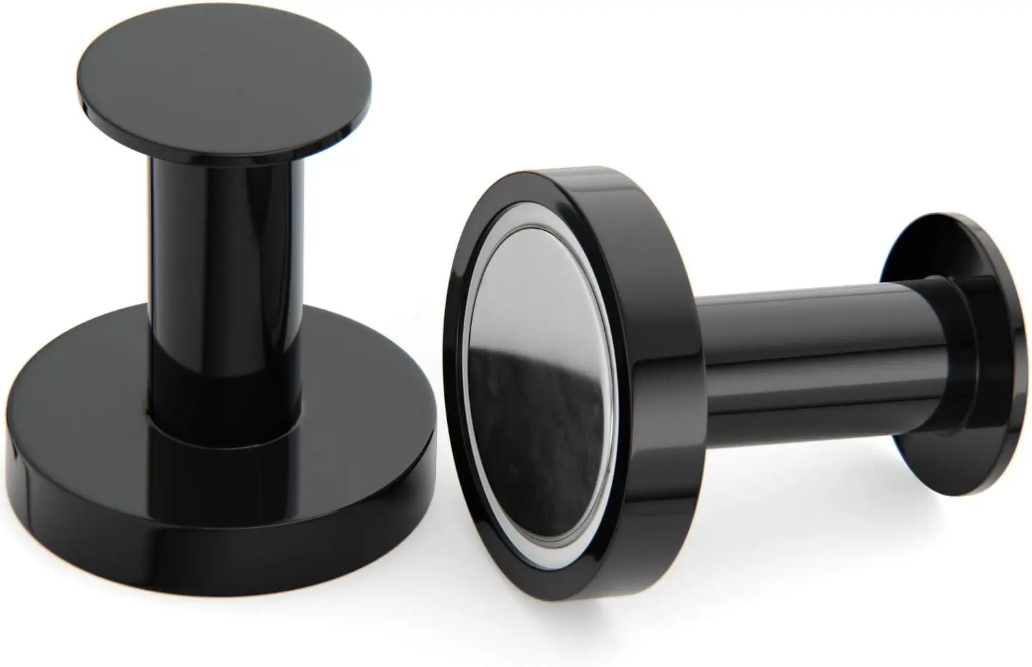 

Magnetic Hooks for Hanging Coats and Bags, Set of 2, 65 lb Heavy Duty Neodymium Magnets, Push Pin Style for Refrigerator Locker