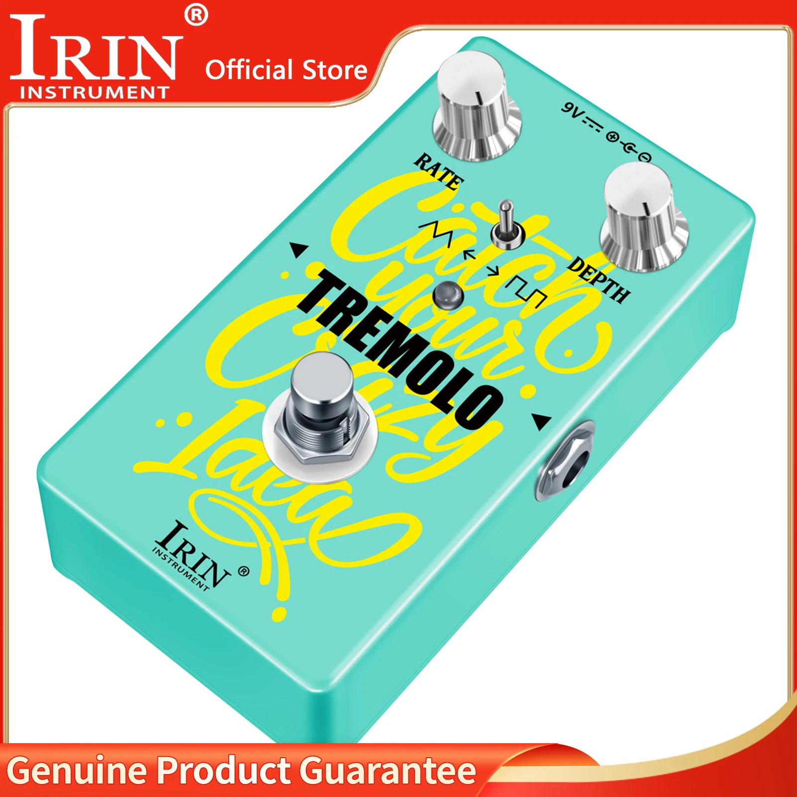 

IRIN Electric Guitar Effect Pedal RA-01 Tremolo Effect Pedal Triangle/Square Switch True Bypass Guitar Accessories & Parts