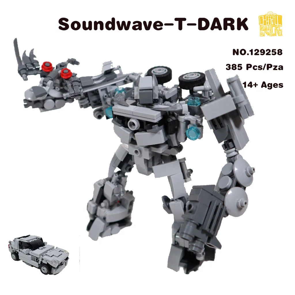 MOC-129258 Soundwave-T-DARK Model With PDF Drawings Building Blocks Bricks Kids DIY Toys Birthday Christmas Gifts