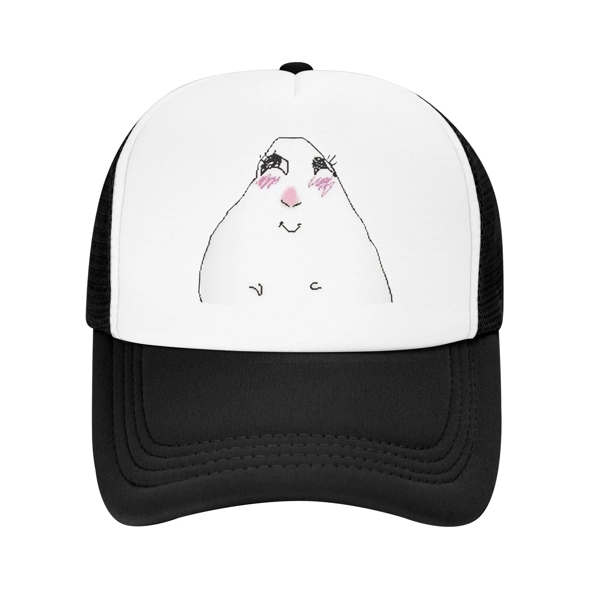 silly Hamster Meme blushing  Trucker Hat Unisex  Dad Hat Sun Hat Sun Hats Adjustable Snapback Caps Mesh Baseball Cap Summer