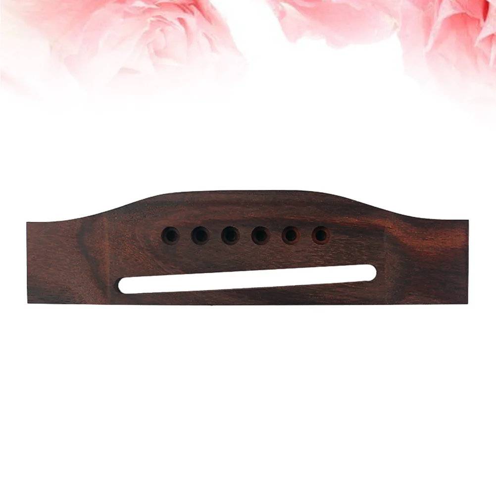 

6-String Rosewood Saddle Through Slotted Folk Guitar Bridge for Type Folk Classical Acoustic Guitar Replacement Parts GO205