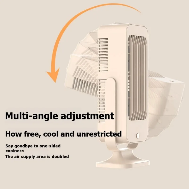 AT28-High Airflow Dual Blade Portable Air Fan With USB Charging Works For Home And Office Use
