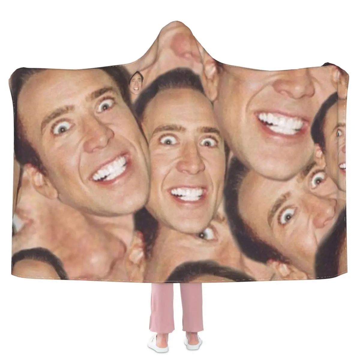 

Nicolas Cage Face Blanket Celebrity Super Soft Fashion Hoodie Bedspread Cool Fleece Couch Blanket