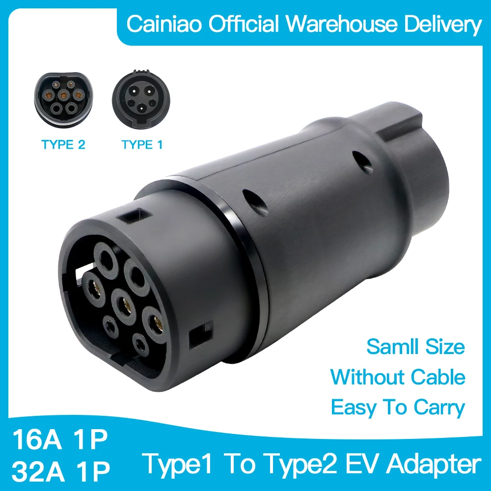 

EVSE Adaptor type1 to Type2 Electric Vehicle Car EV Charger Connector SAE J1772 Type 2 To Type 1 EV Adapter For Car Charging