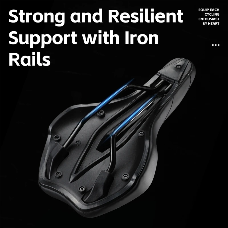 WEST BIKING Bicycle Saddle Hollow Breathable Soft Seat Cushion MTB Shock Absorbing Non-Slip Leather Road Bike Lightweight Saddle