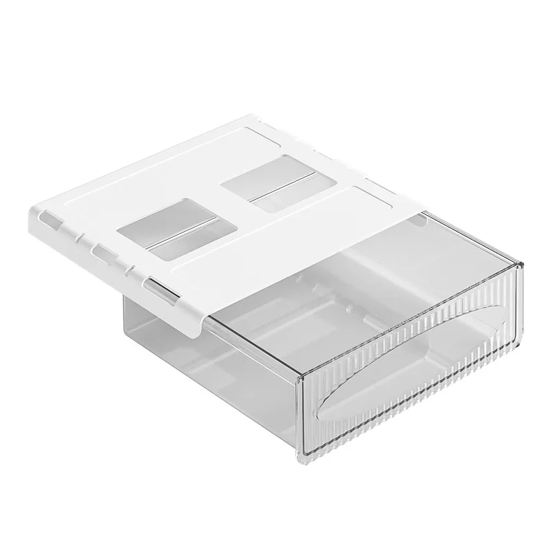 Estante de mesa de almacenamiento Invisible, caja de almacenamiento, nueva caja de almacenamiento extraíble, cajón colgante debajo del escritorio, cajón debajo de la mesa de gran capacidad