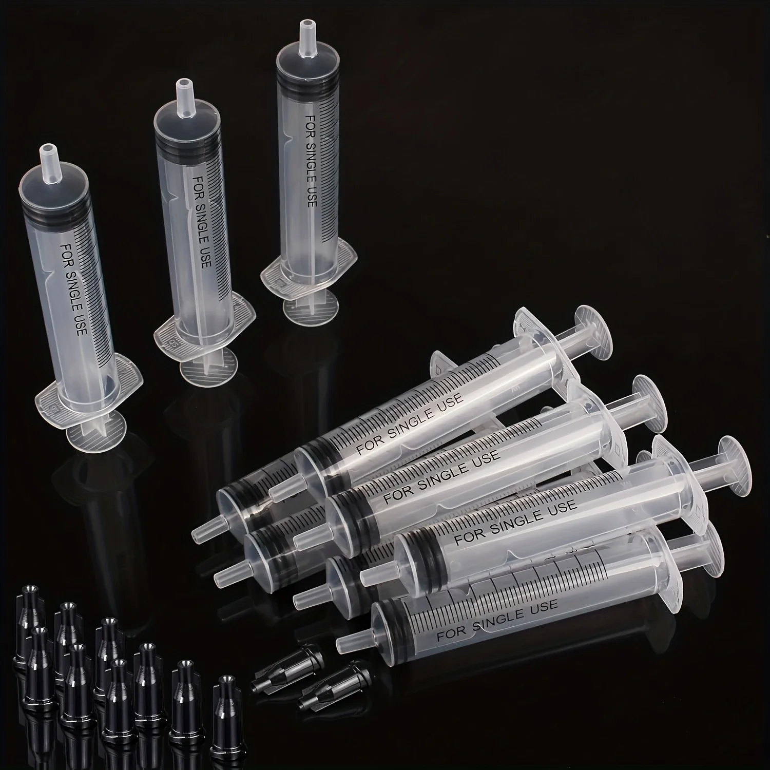 20 Stück 1 ml/3 ml/5 ml/10 ml Spritze mit Kappe, für Klebstoff, Flüssigkeitsverteilung und -messung, Tierfutter, Nachfüllen von Tintenpatronen usw. – Detail 7