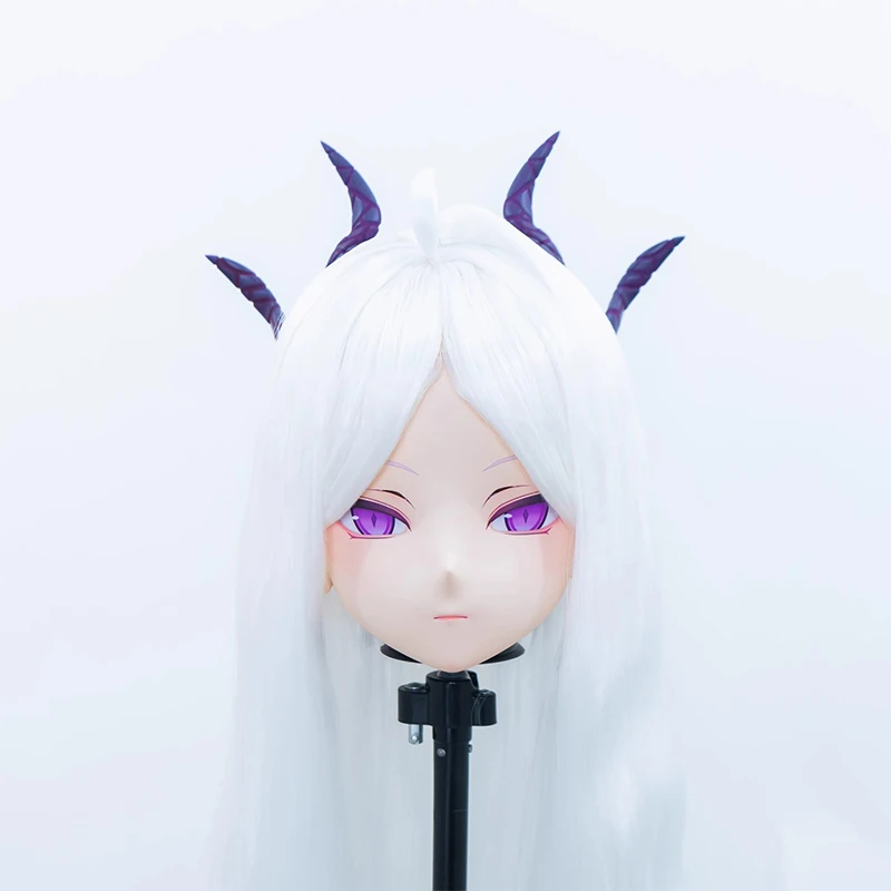 (MEO319) Customize Handmade Full Head Lockable Crossdress Male to Female Japanese Cartoon Anime Game Character Kigurumi Mask