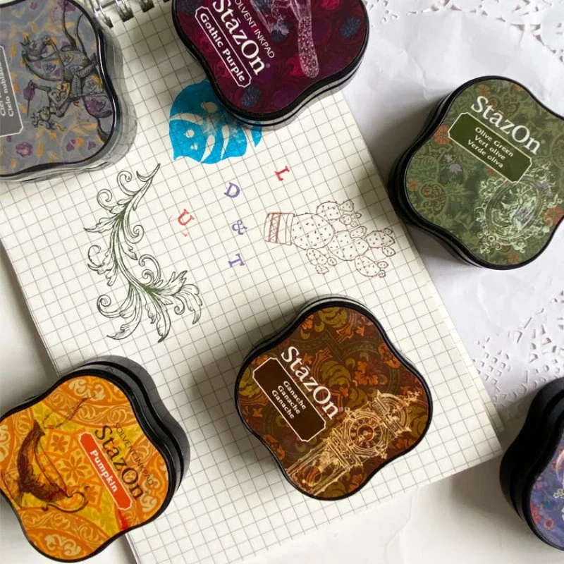 Waterproof Universal Printing Mud Tsukineko Oily Quick-drying Ink Pad, for Hand Account Rubber Stamp