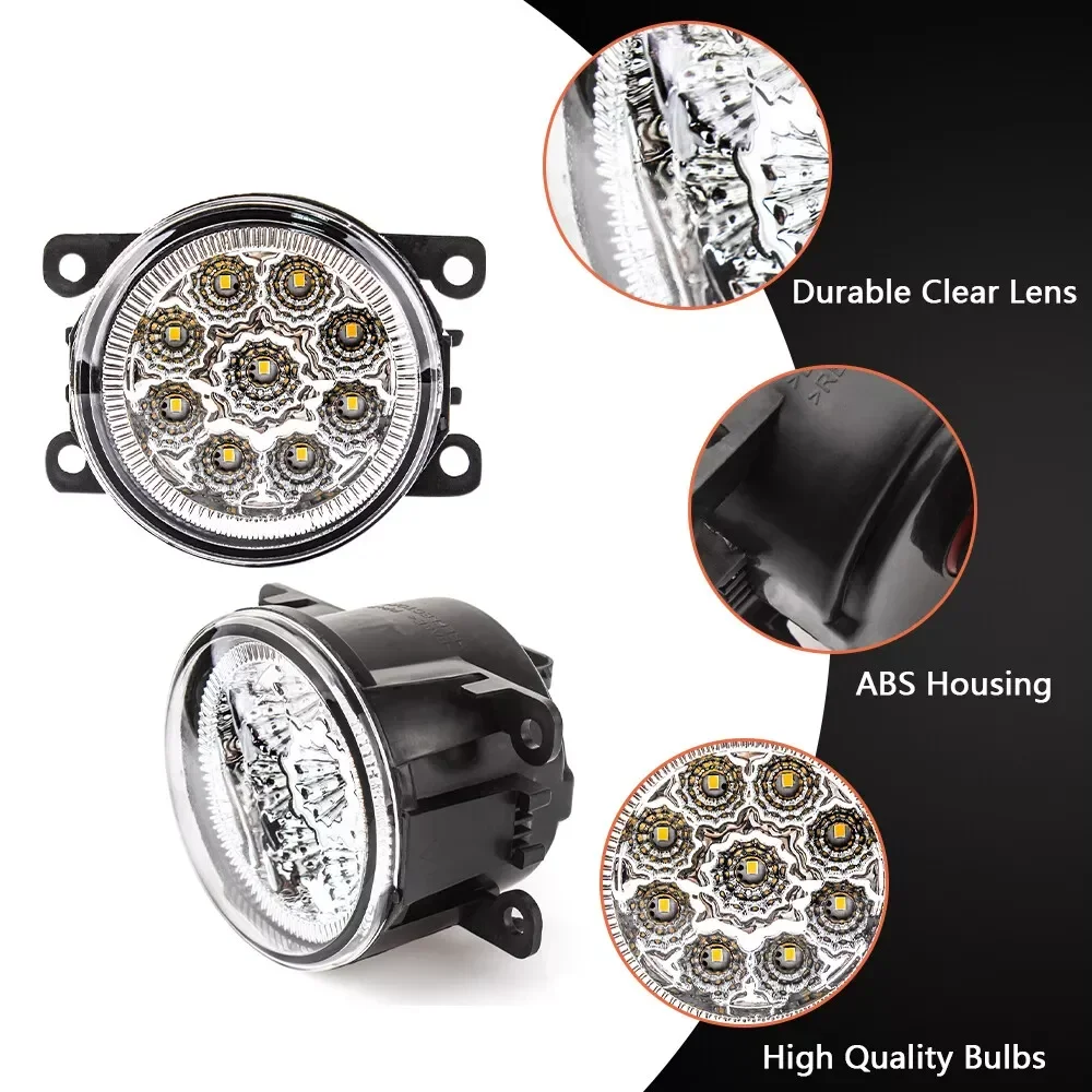 

1/2PC For Jeep Renegade 15-18 Ford Focus Fog Lights Assembly Fog Light Fog Lamp Headlights LED Front Bumper Light Car Accessorie