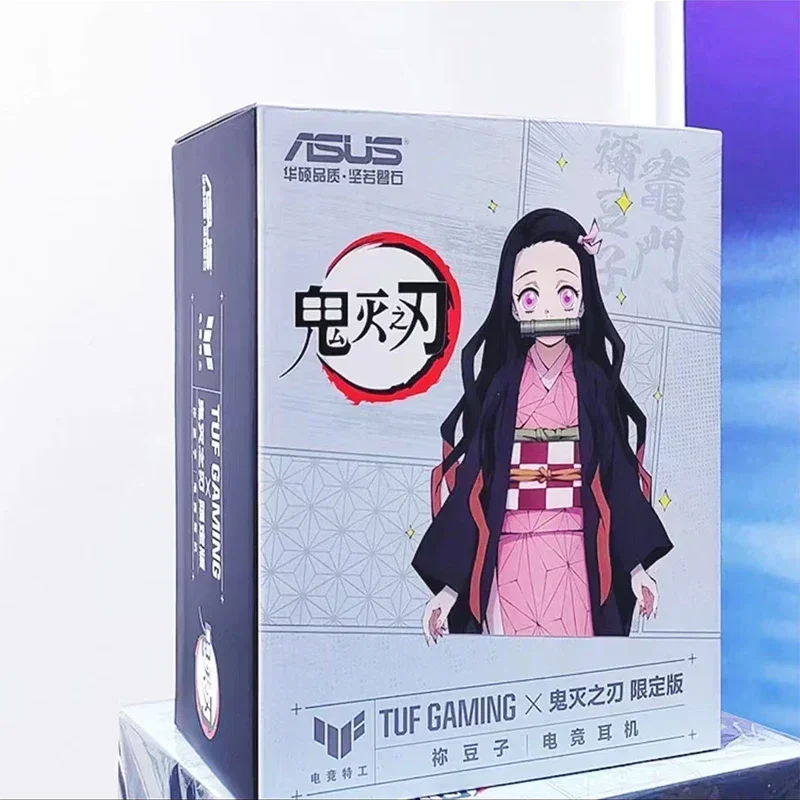 Demon Slayer Anime Gaming Headset, Tanjirou Nezuko Cosplay Headphones, Periféricos oficiais Gaming, Presente de aniversário