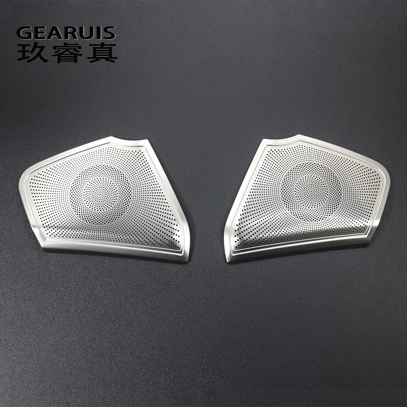 For Audi Q3 2013-2018 Car Door Armrest Handle Cover Loudspeaker Panel Stereo Audio Speaker panel Stickers Interior Accessories