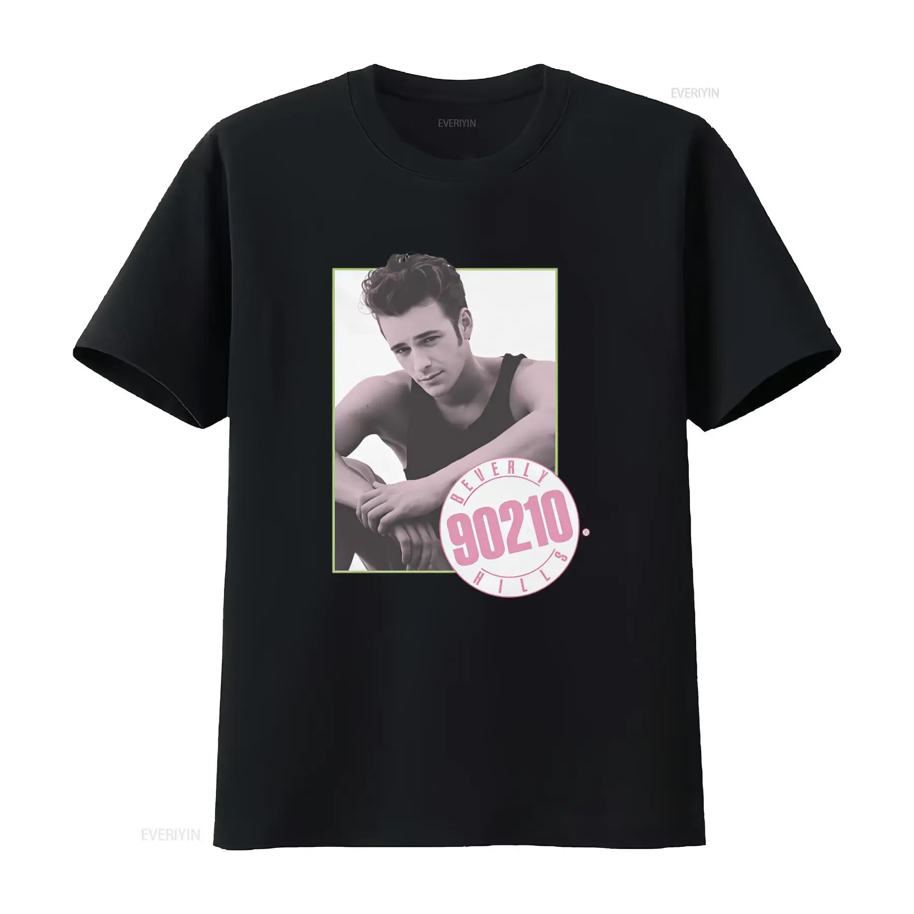 Camiseta de Moda BEVERLY HILLS 90210 con Dylan y Luke Perry, Talla Adulto, Estilo Vintage Lavado, Unisex, Ropa de Diseñador para Hombre