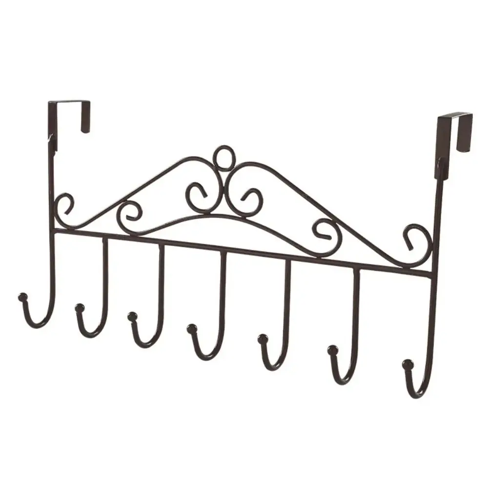 문짝 위에 정리함 랙, 걸이식 수건, 의류 모자, 욕실 침실 모자 지갑 로브용, 7 후크