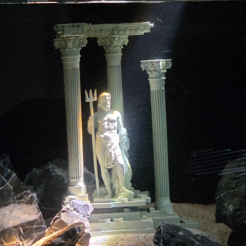 In Stock Fish Tank Aquascape Roman Column Ornament 185mm  Resin Aquarium Decor Ltcp-407 Collection Decoration Model Toy Gifts