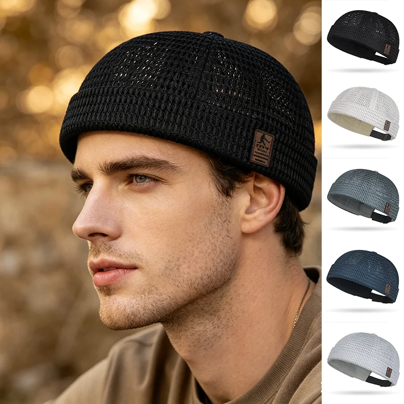 

Fashion Outdoor Sport Caps Mens Summer Adjustable Mesh Breathable Cycling Running Hats Ultra Light Retro Cooling Hiking Beanies