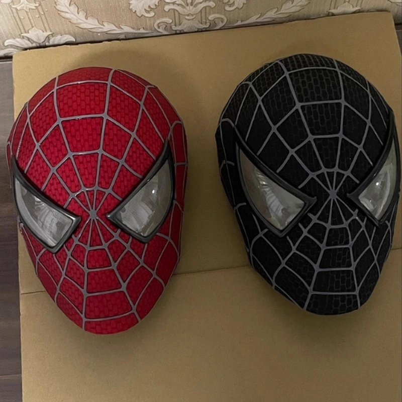 

1:1 Tobey Mask Hot Sale Marvel 3d Spider-Man Venom Helmet Lights With Mask Removable Lenses Mascara Cosplay Set Christmas Gift
