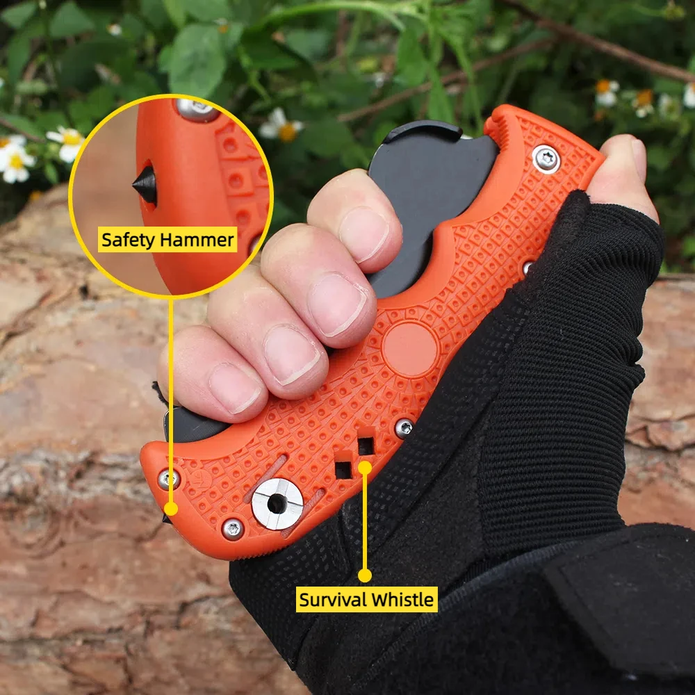 

C79 Portable Pocket Folding Knife 60HRC High Hardness Outdoor Camping Military Tactical Survival Knives with whistle EDC Tools