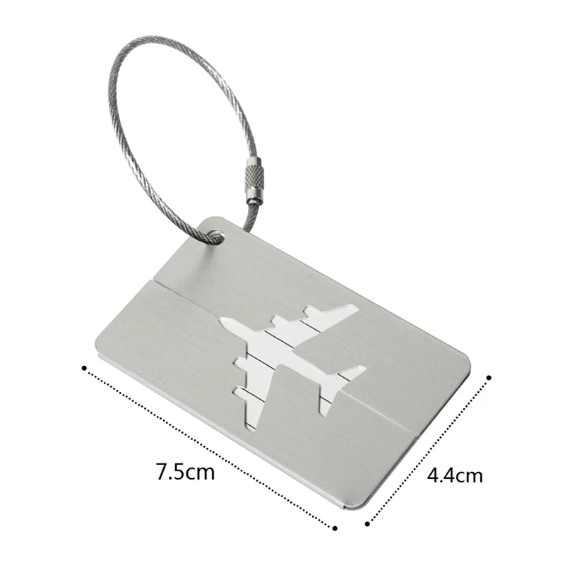 1PC Aluminium Alloy Travel Luggage Tags Baggage Name Tags Suitcase Address Label Holder Metal Luggage Tag Travel Accessories