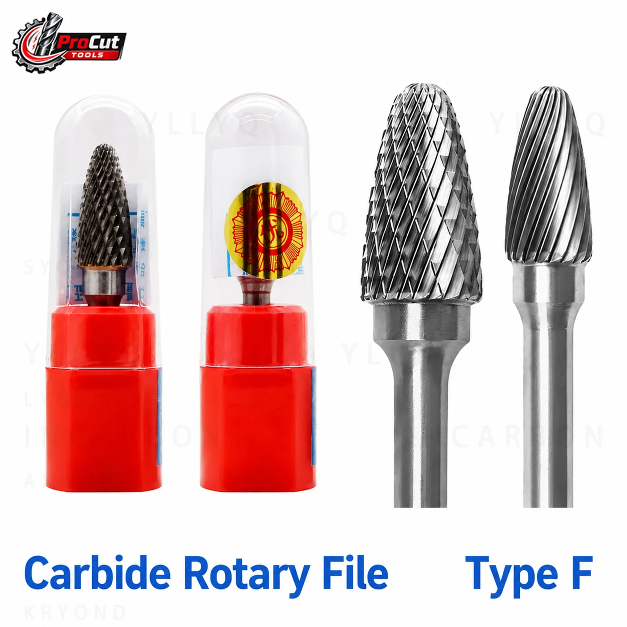 6mm Shank F Type FX1020 F1225 Tungsten Carbide Rotary Burrs CNC Engraving Rotary Tool Grinding Bits Metal Polishing Cutters