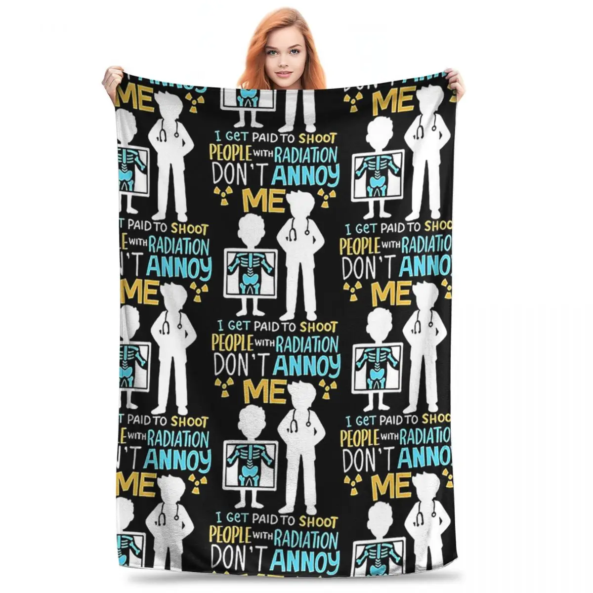 Don't Annoy Me Radiology Radiologist Gift Blankets Flannel Super Soft Throw Blankets Sofa For Home Bedroom Throws Bedspread