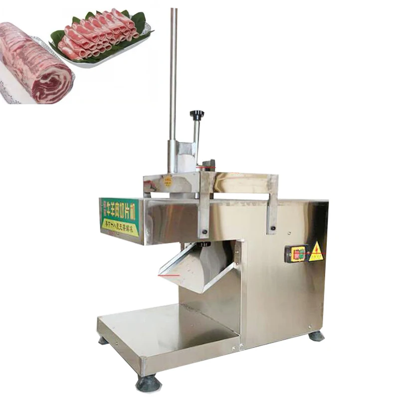 

Automatic Beef And Mutton Rolls Slicer Machine Electric Meat Cutter Desktop Frozen Meat Cutting Machine
