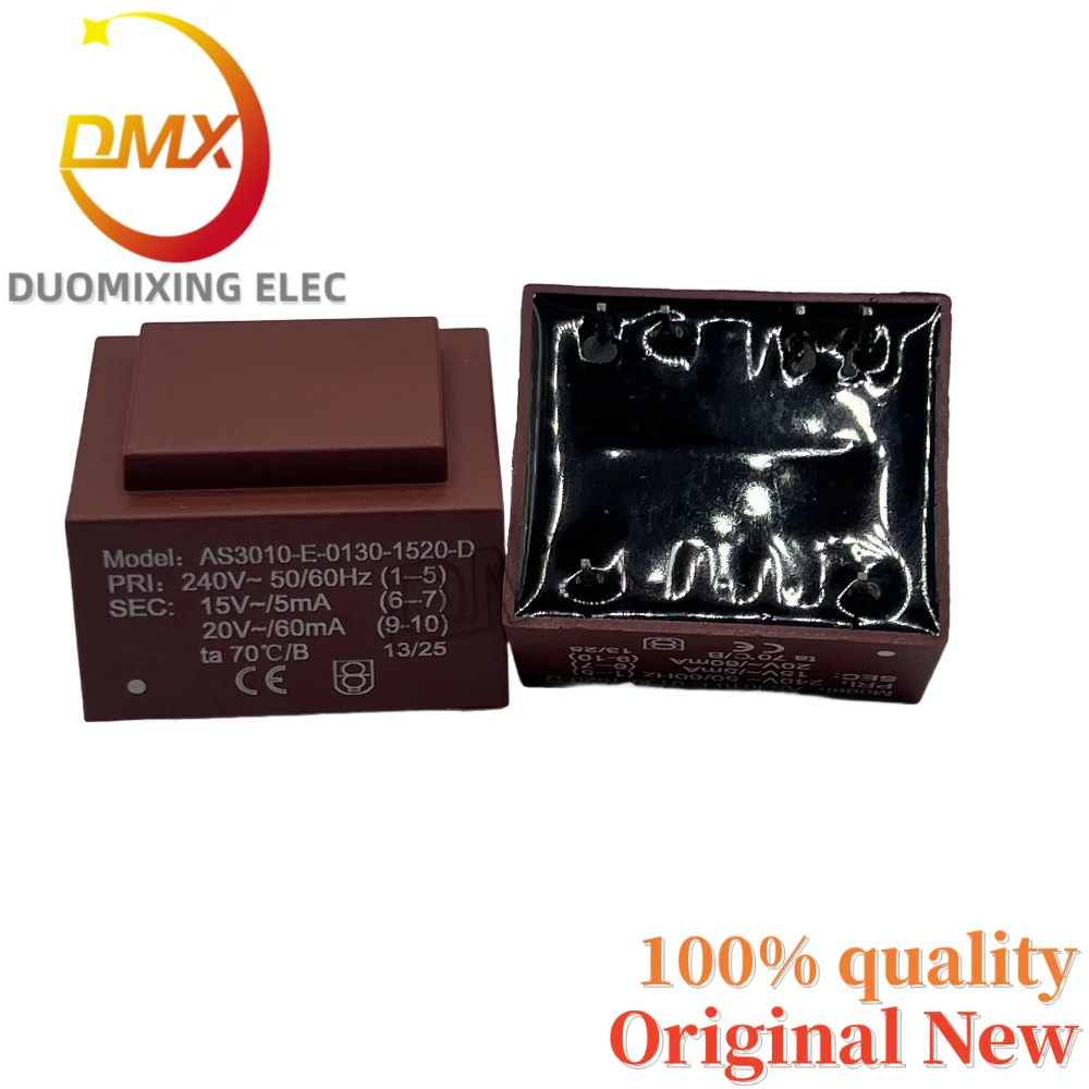 2 قطعة/الوحدة 100% العلامة التجارية الجديدة محول AS3010-E-0130-1520-D PRI:240 فولت ~ 50/60 هرتز ثانية: 15 فولت ~/5mA 20 فولت ~/60mA تا 70 ° ج/ب #1