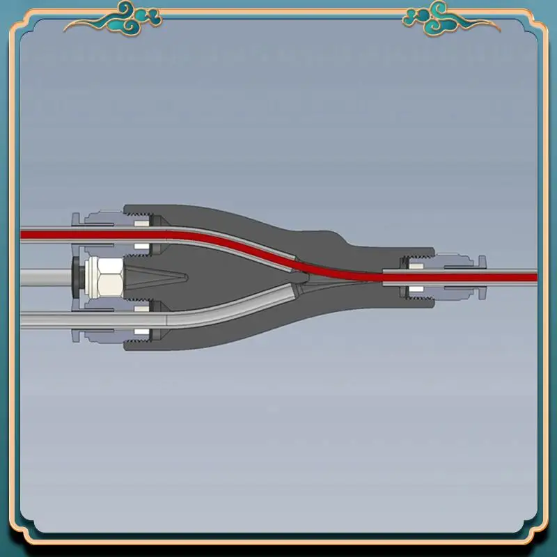(جديد)-4 في 1 PTFE محول المواد منفذ توسيع الأنابيب AMS توصيل 4 وحدات التغذية لمختبر بامبو X1/P1 X1C P1S P1P