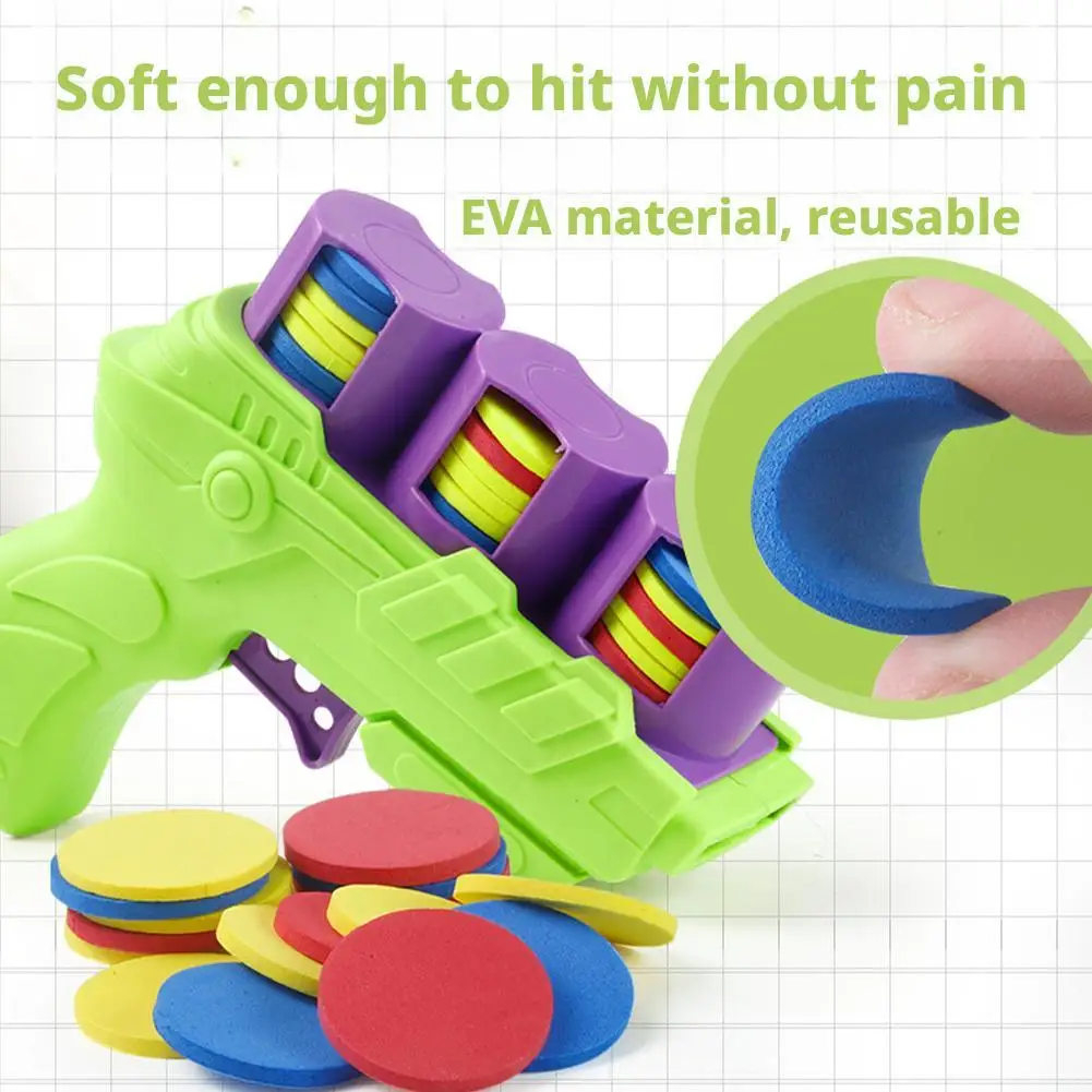 Pistolets à soucoupe volante pour enfants, lanceur de disque volant de carotte, jouet de sécurité EVA, pistolet à disque volant, jouets de jeu de plein air pour enfants